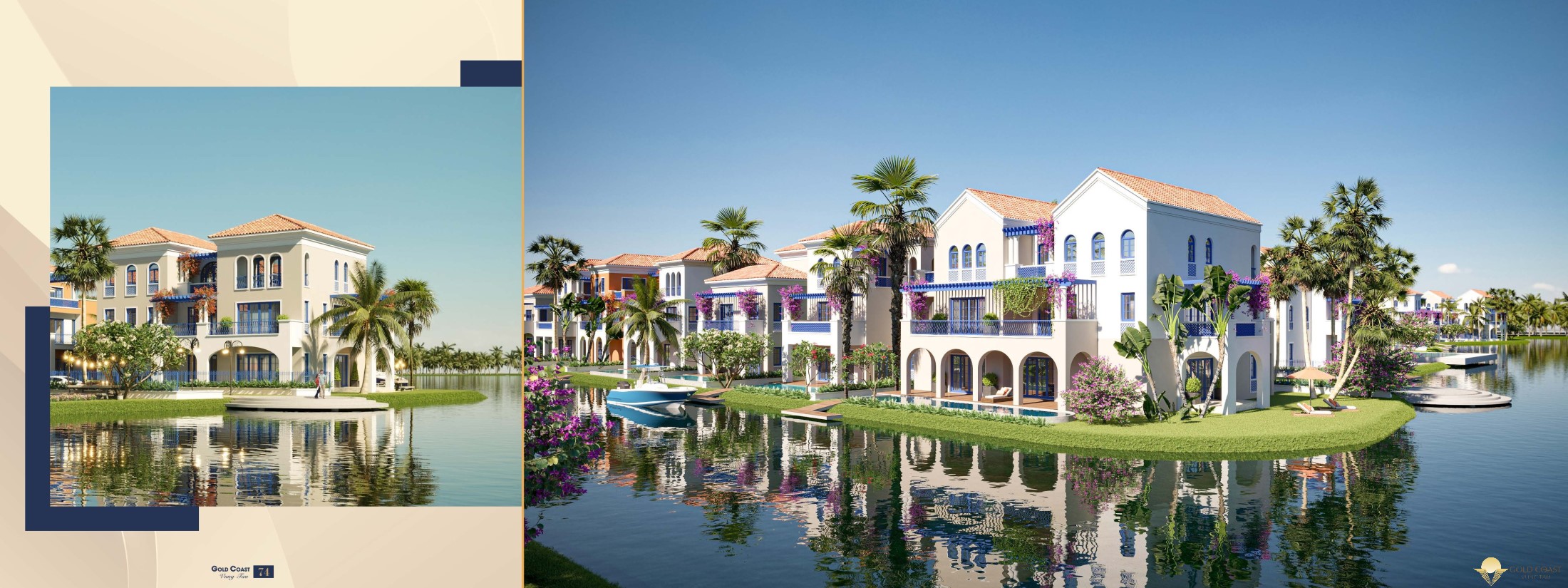 Biệt thự đơn lập Gold Coast Vũng Tàu căn góc kiến trúc Địa Trung Hải - Mẫu 2