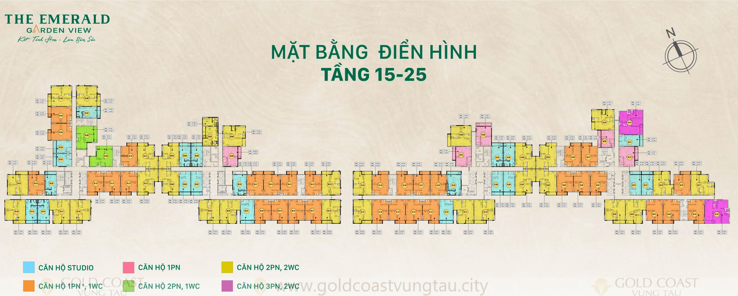 Mặt Bằng The Emerald Garden View_tầng 15-25