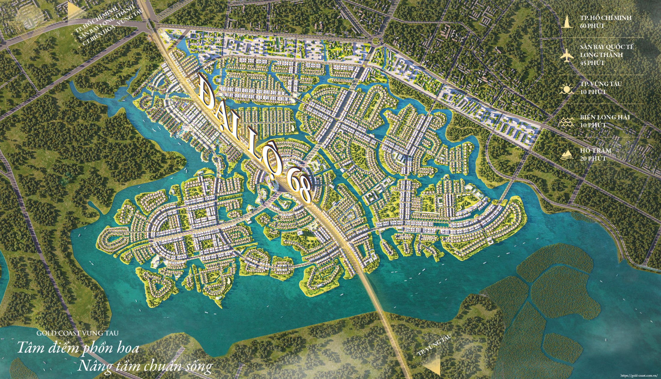 Phối cảnh Gold Coast Vũng Tàu nhìn từ trên cao