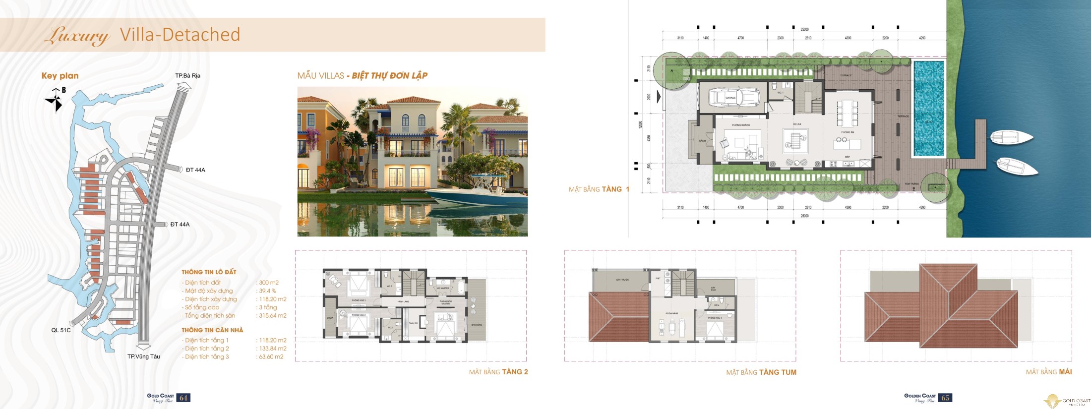 Thiết kế biệt thự đơn lập Gold Coast Bà Rịa Vũng Tàu