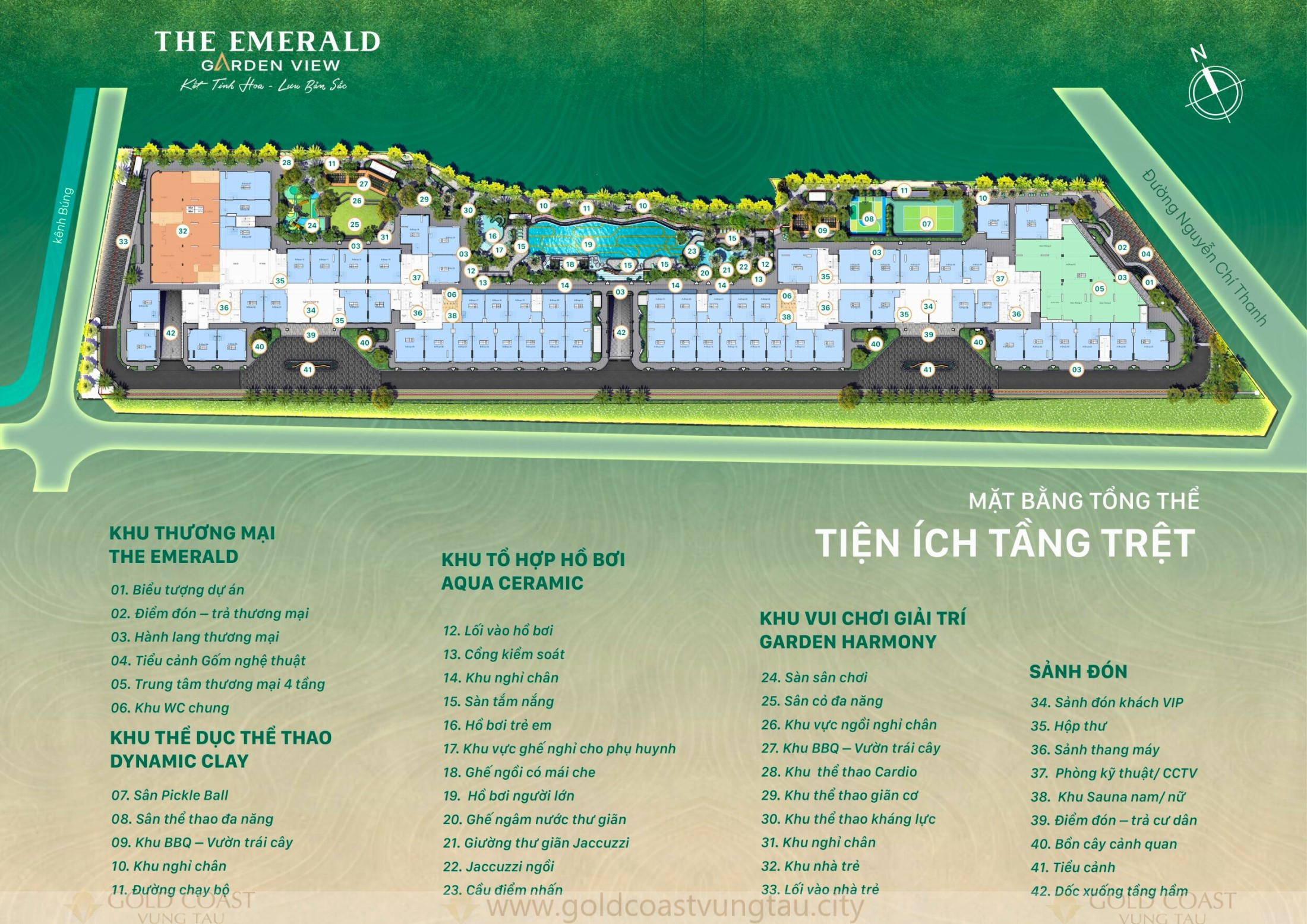 Tiện ích The Emerald Garden View_tầng Trệt