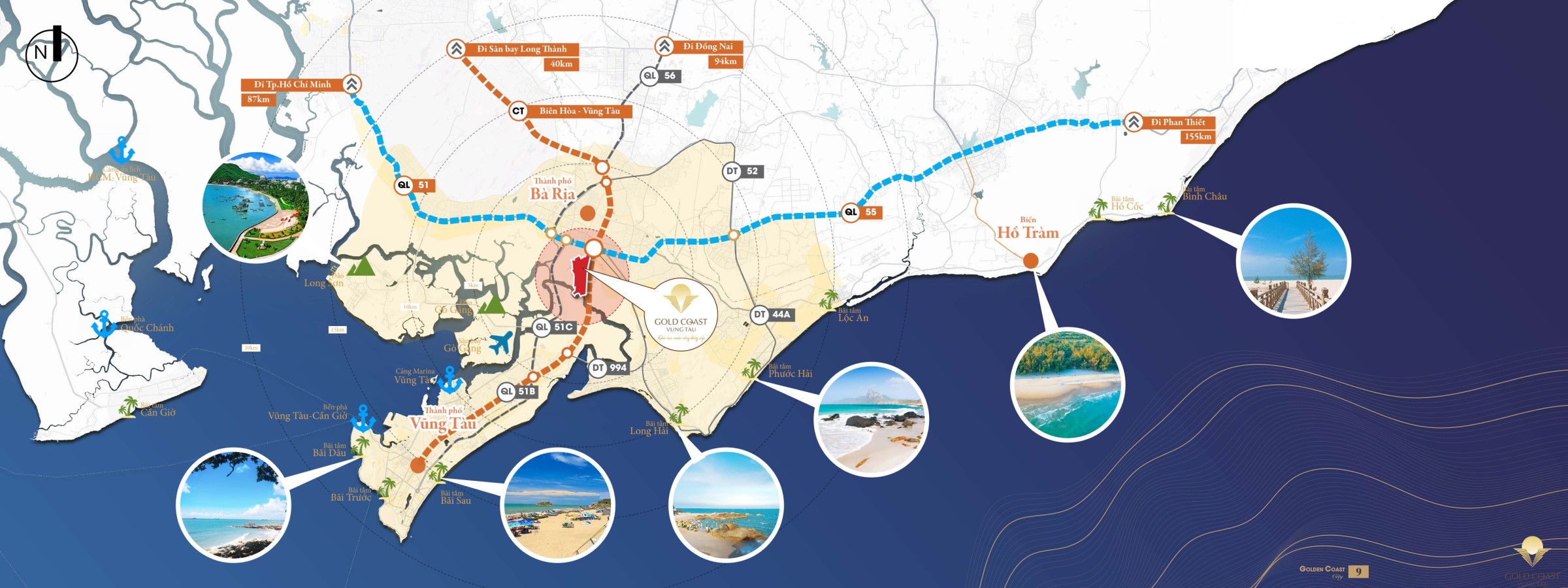 Tiện ích ngoại khu Gold Coast Vũng Tàu Phong Phú