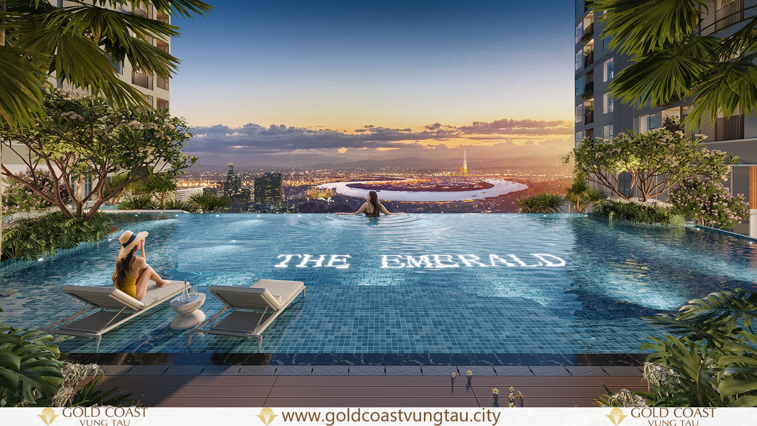 View Hồ Bơi The Emerald Garden View